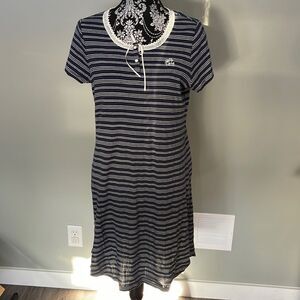 Ralph Lauren Navy White Cotton Night Gown NEW